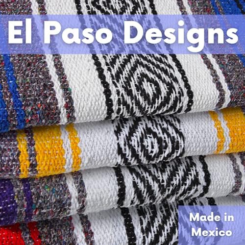 אל פאסו מעצב שמיכת יוגה מקסיקנית | סרפ פלסה צבעוני | שמיכת פארק, מגבת יוגה, פיקניק, שמיכת חוף, שמיכת